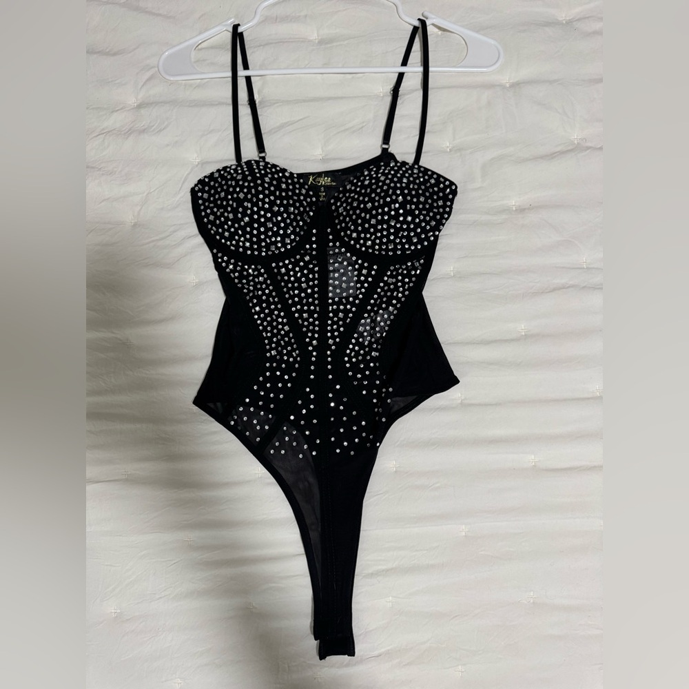 Black Studded Bodysuit